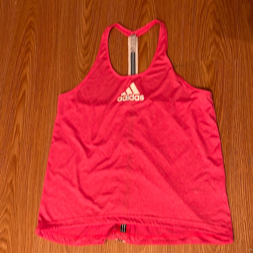 Adidas workout running tank red